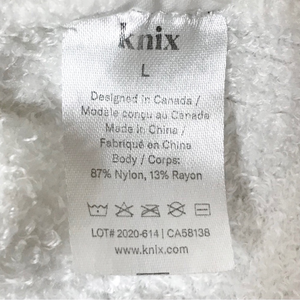 Large Winter White Knix Cozzzy Crew Top Pullover Fuzzy Shirt Lounge Plush - Picture 14 of 14
